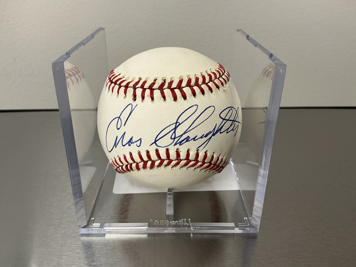 Enos Slaughter Autographed Rawlings Baseball (SM COA)