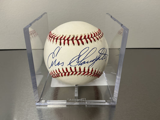 Enos Slaughter Autographed Rawlings Baseball (SM COA)