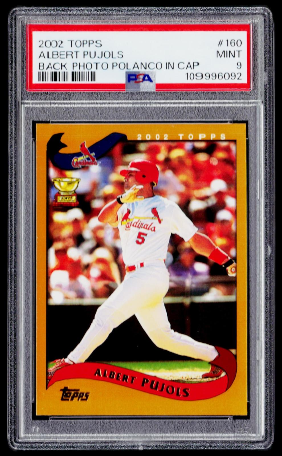 2002 Topps #160 Albert Pujols PSA 9