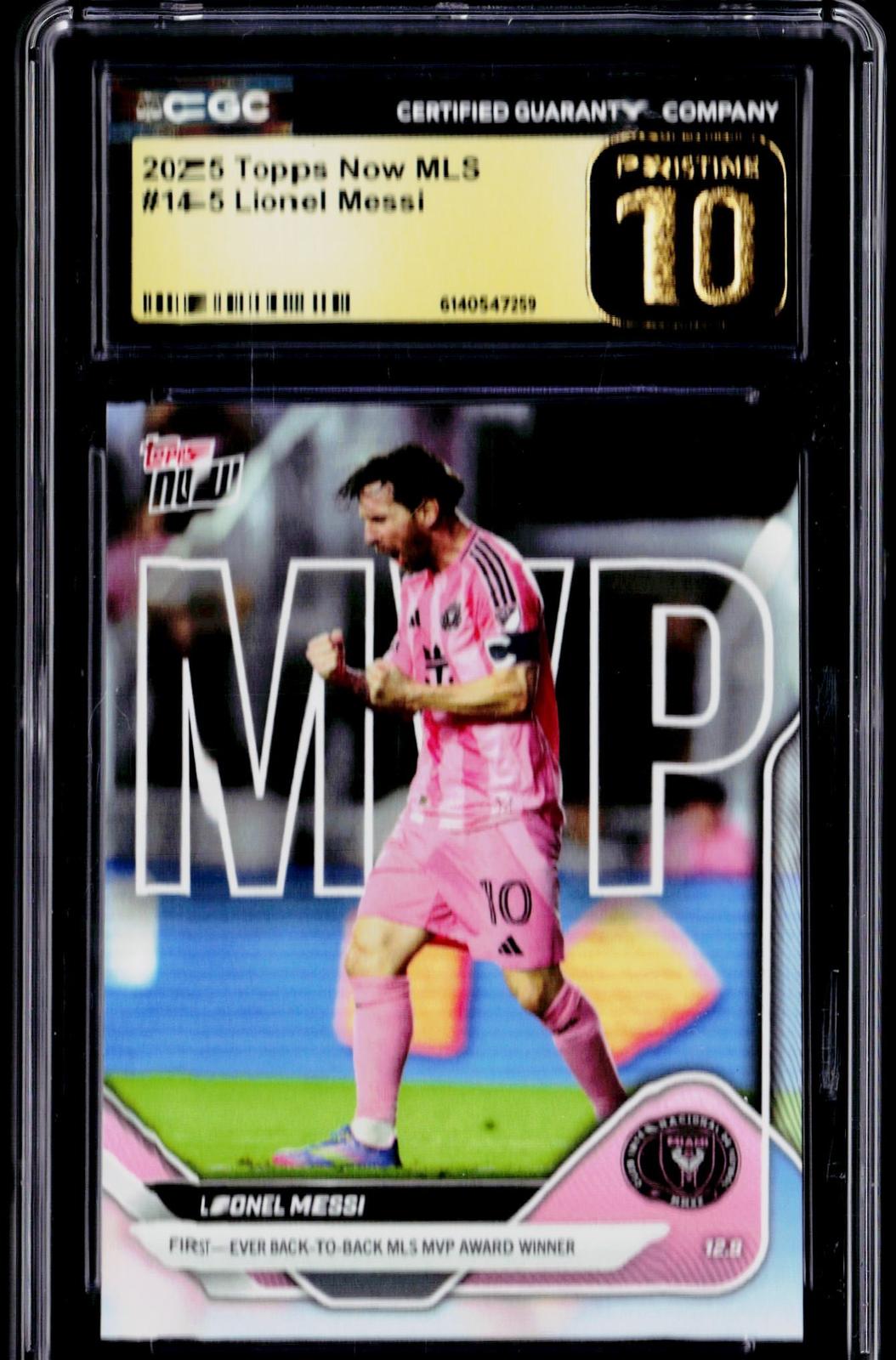 2025 Topps Now MLS #145 Lionel Messi CGC Pristine 10