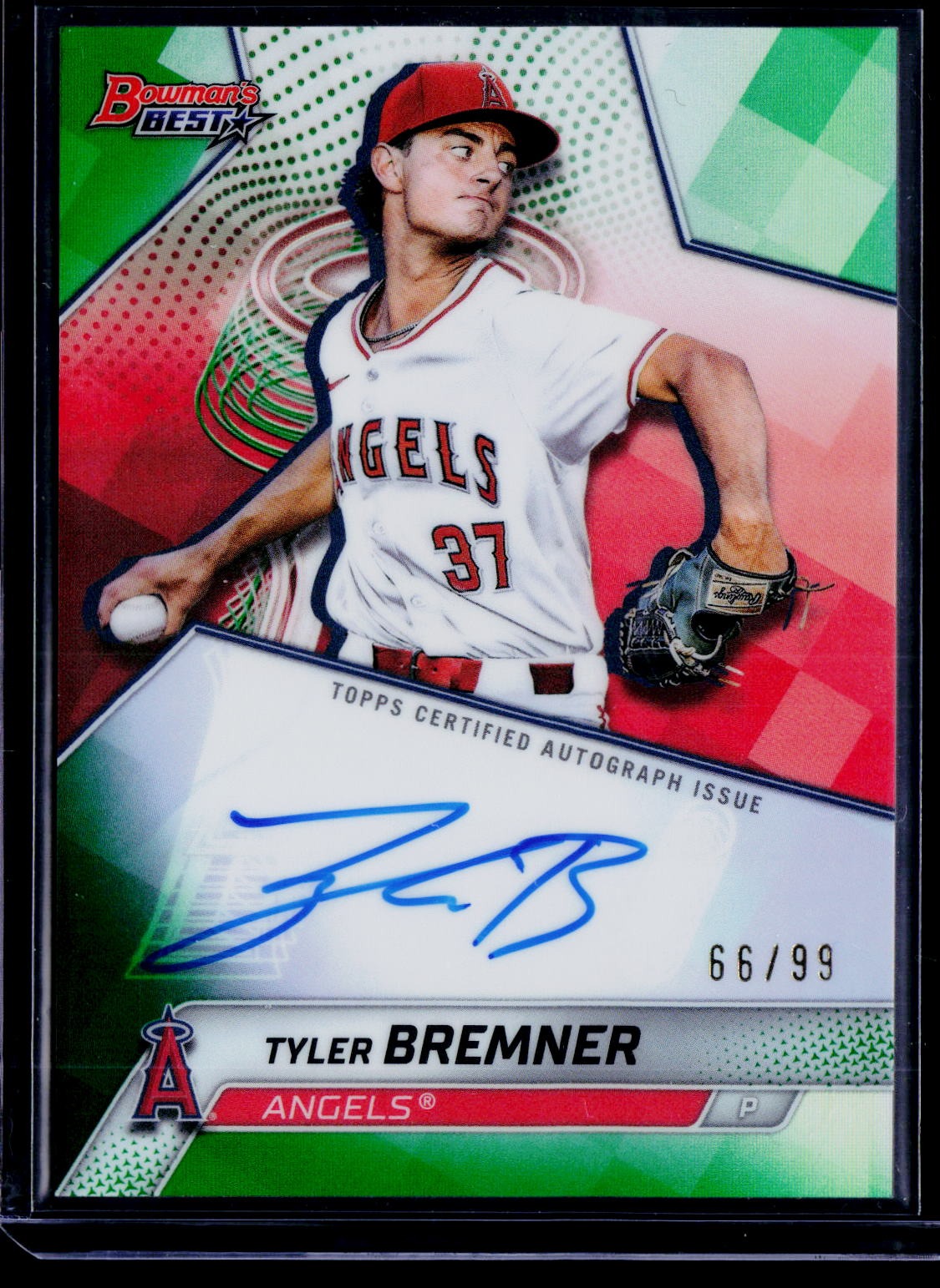 2025 Bowman's Best #B25-TBR Tyler Bremner Best of 2025 Autographs Green #/99