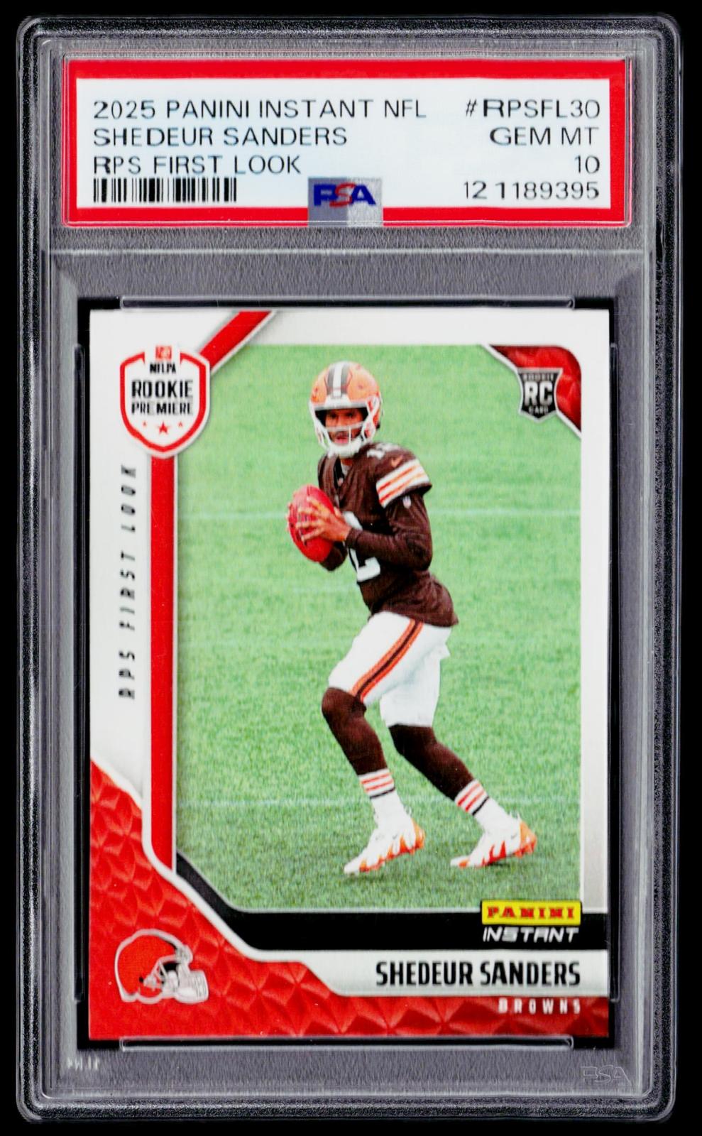 2025 Panini Instant NFL RPS First Look #RPSFL-30 Shedeur Sanders PSA 10