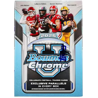 2025 Bowman University Chrome Football 7-Pack Blaster Box