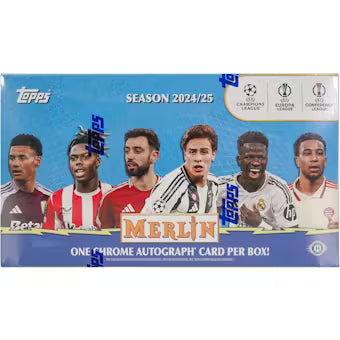 2024-25 Topps Chrome Merlin UEFA Club Competitions Soccer Hobby Box