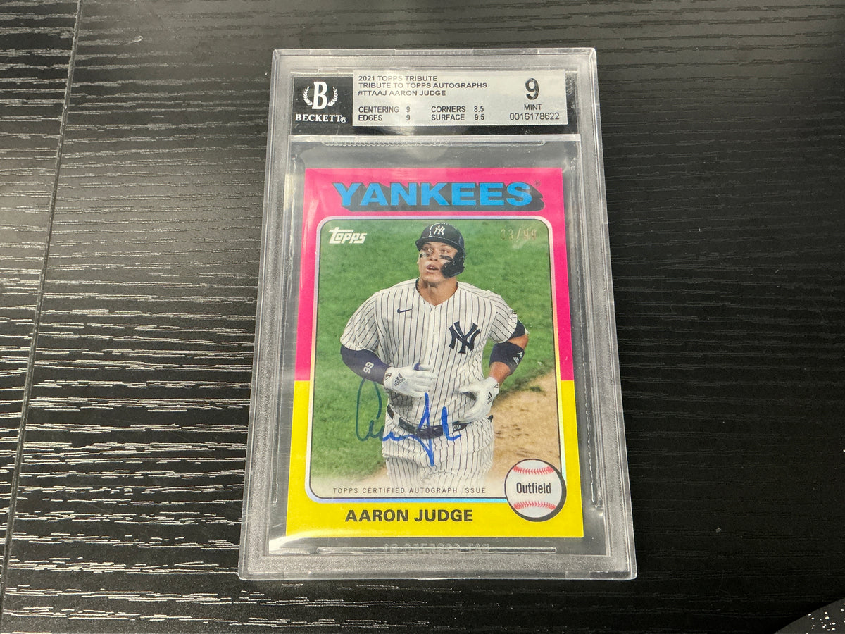 2021 Topps Tribute #TTA-AJ Aaron Judge Autograph #/99 BGS 9 BGS 10 Auto