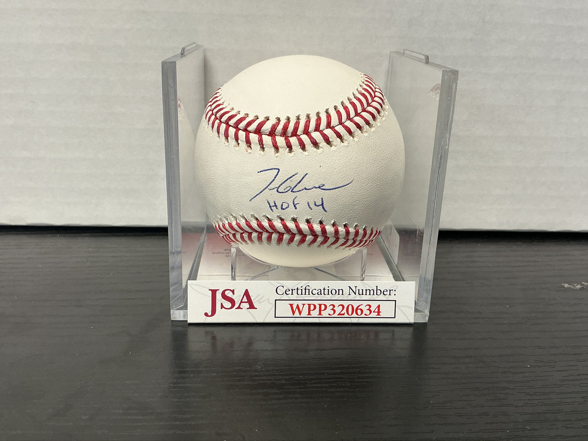 Tom Glavine Autographed Rawlings Baseball w/ HoF Inscription (JSA COA)