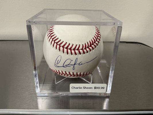 Charlie Sheen Autographed Baseball (Beckett COA)