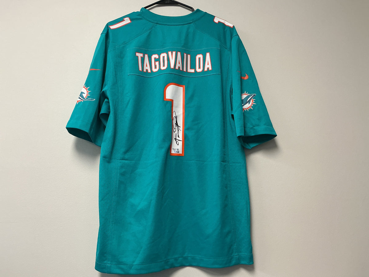Tua Tagovailoa Authentic Autographed Dolphins Jersey (Fanatics COA)