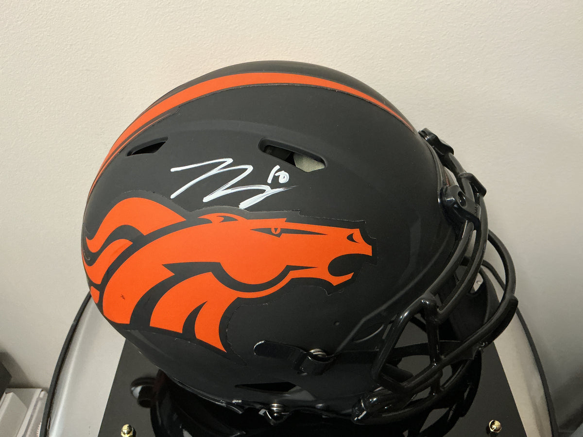 Bo Nix Autographed Authentic Broncos Helmet (BAS COA)