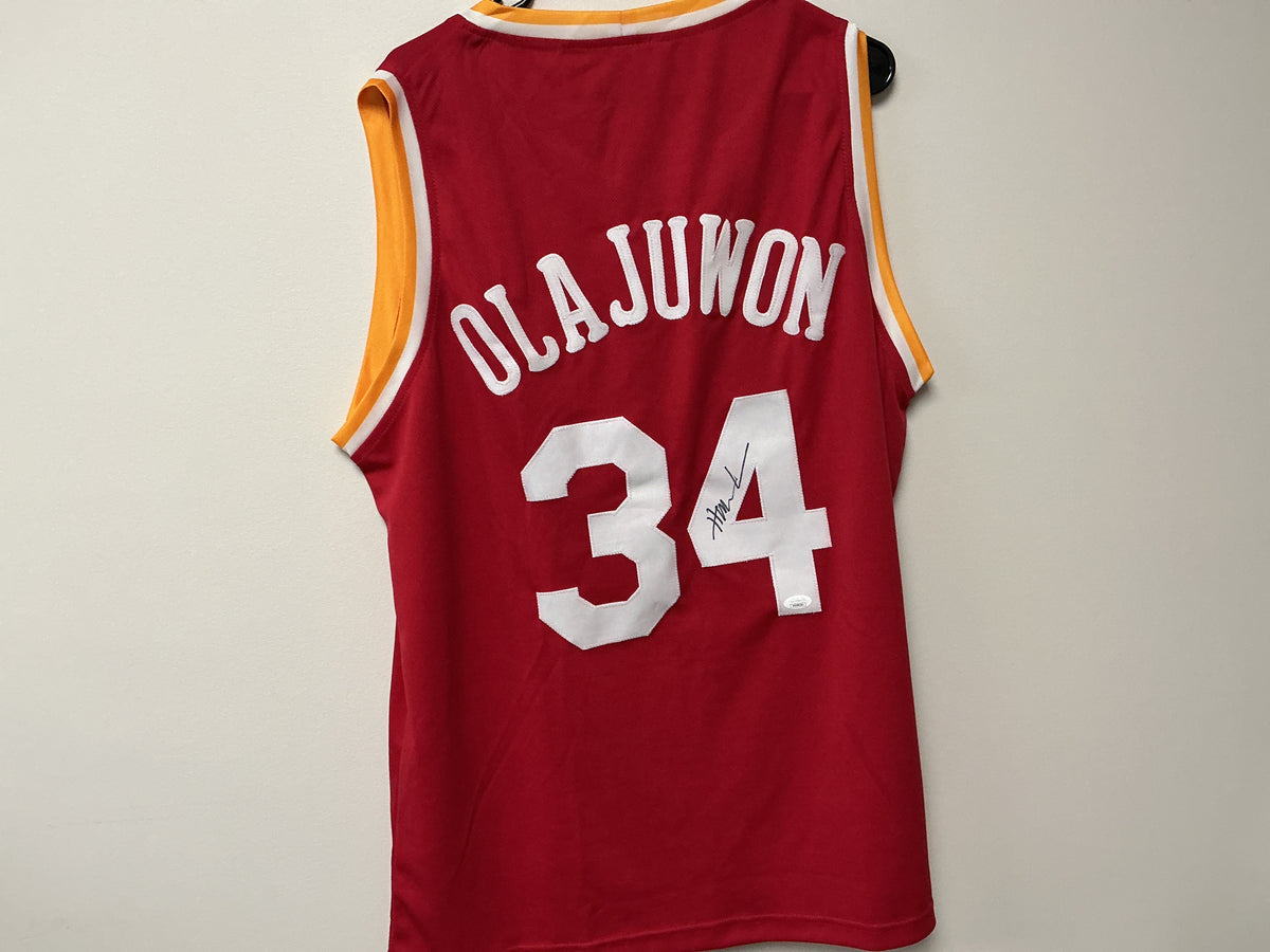 Hakeem Olajuwon Autographed Custom Jersey (JSA COA)