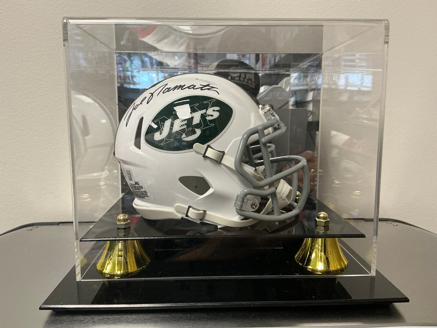 Joe Namath Autographed Mini Helmet (Beckett COA)