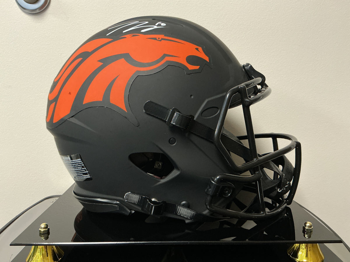 Bo Nix Autographed Authentic Broncos Helmet (BAS COA)