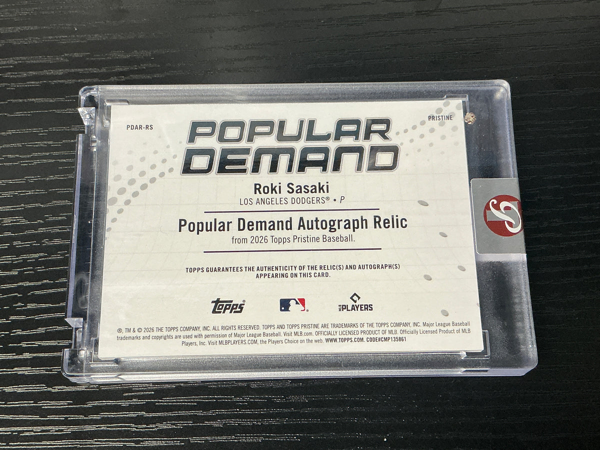2026 Topps Pristine #PDAR-RS Roki Sasaki 1/1 Autographed Relic