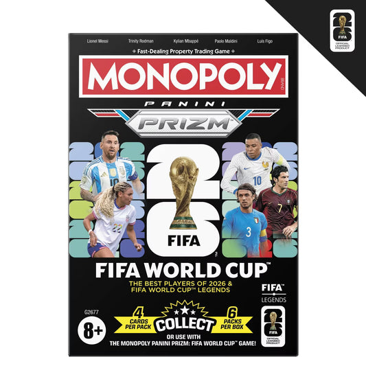 2026 Monopoly Panini Prizm: FIFA World Cup Trading Cards Booster Box