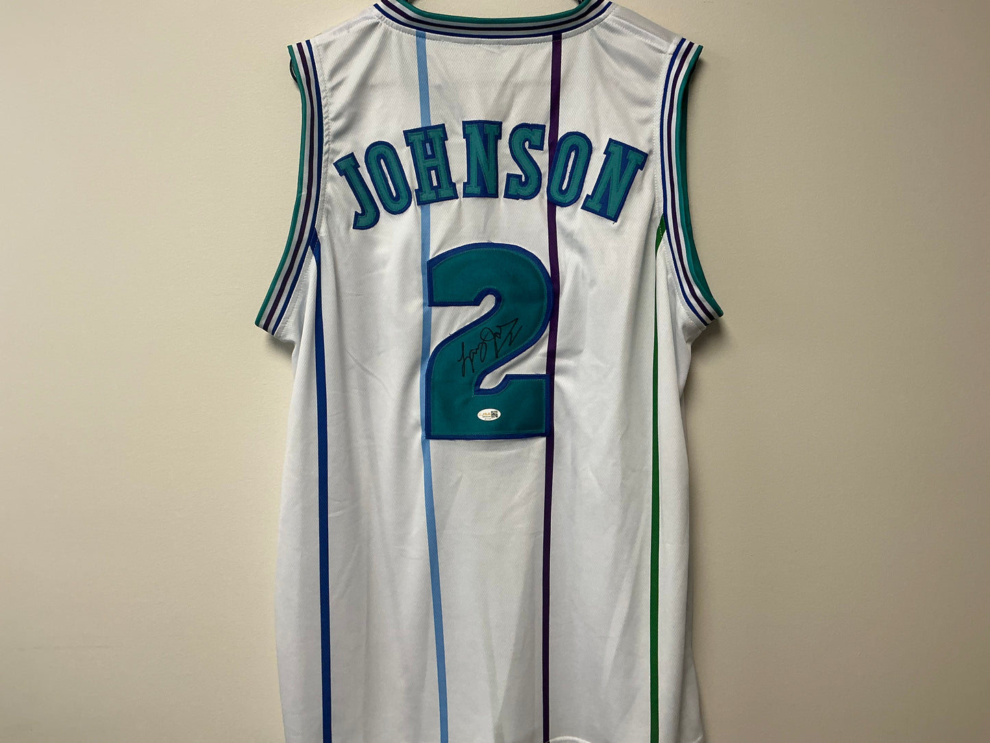 Carry Johnson Autographed Custom Jersey