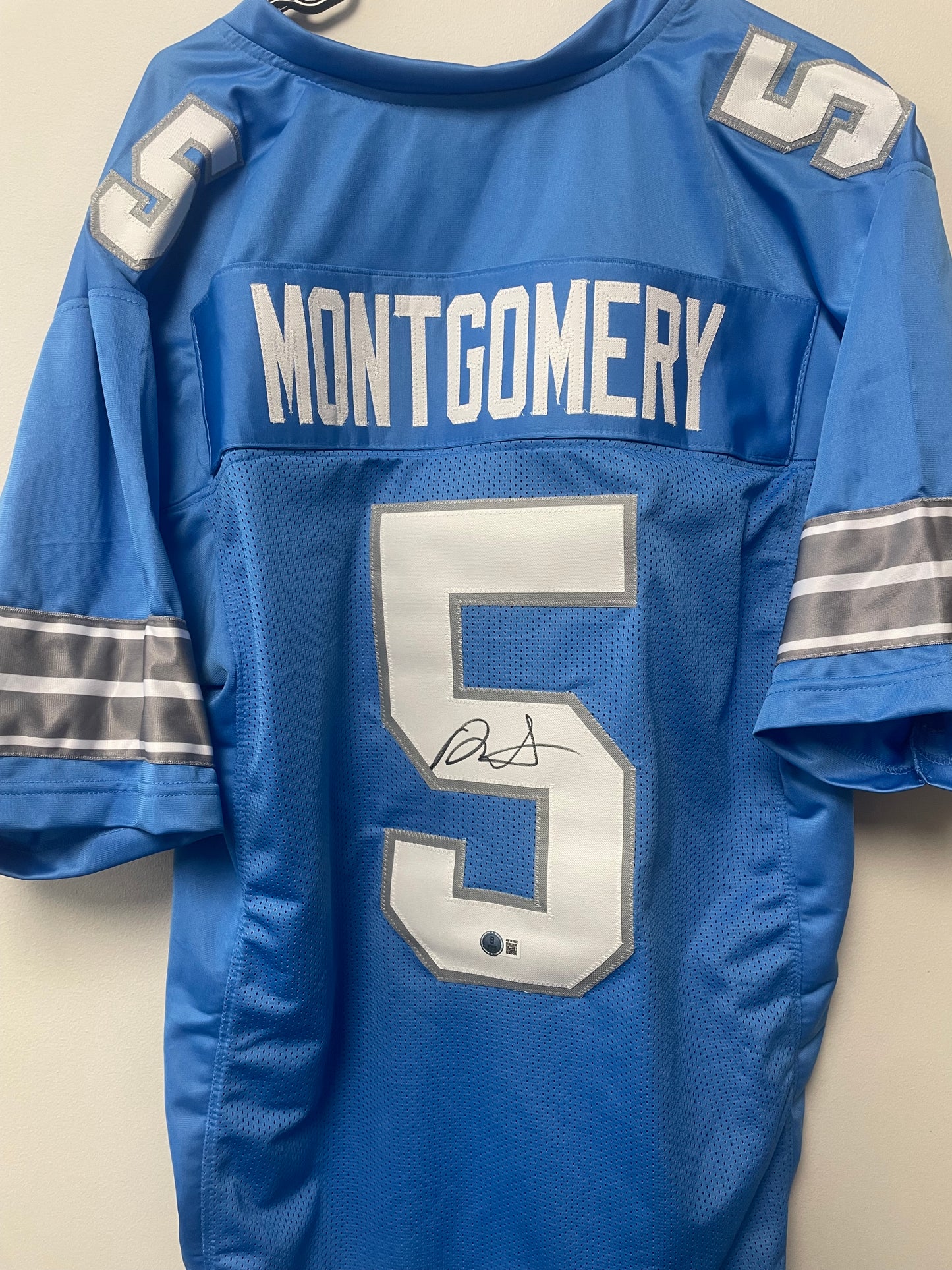 David Montgomery Autographed Custom Jersey