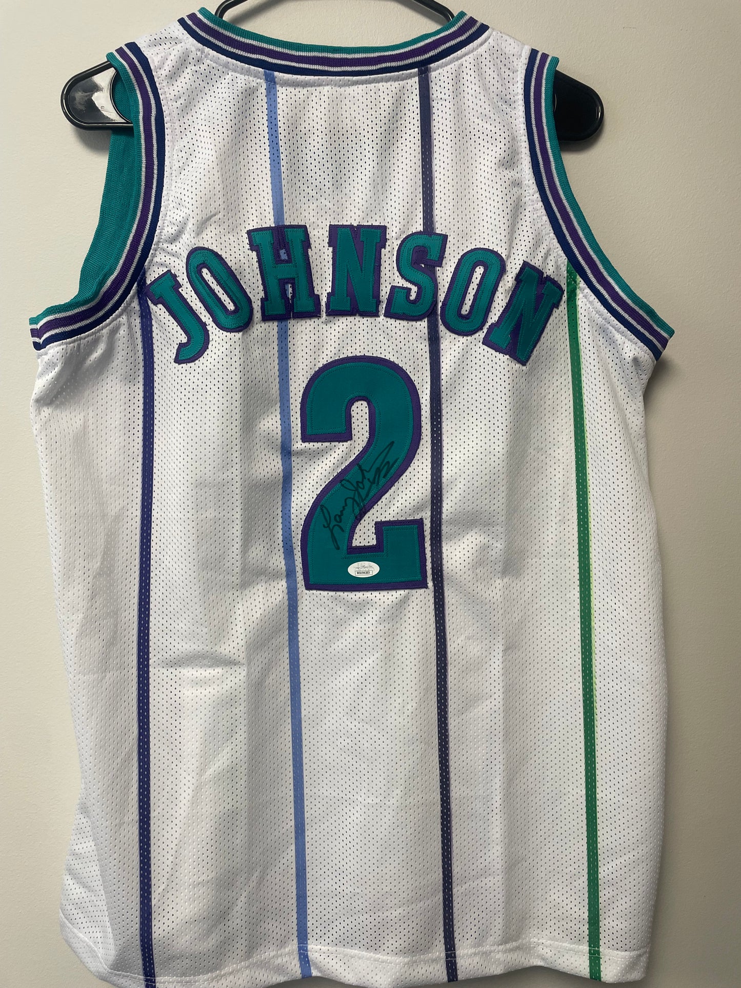 Larry Johnson Autographed Custom Jersey