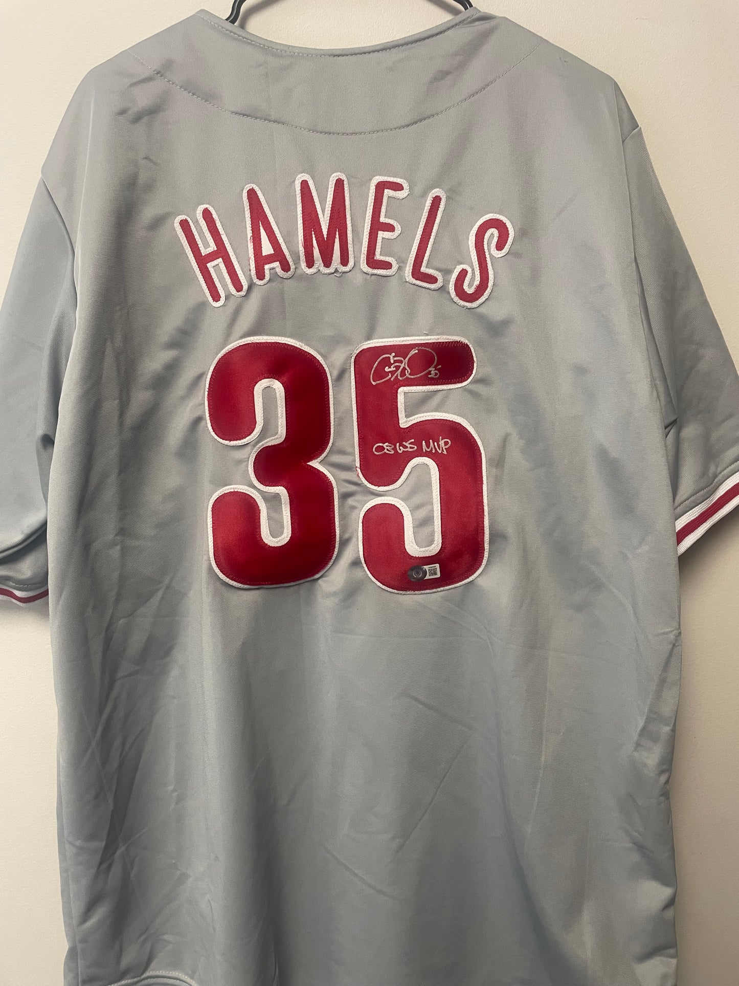 Cole Hamels Autographed Custom Jersey