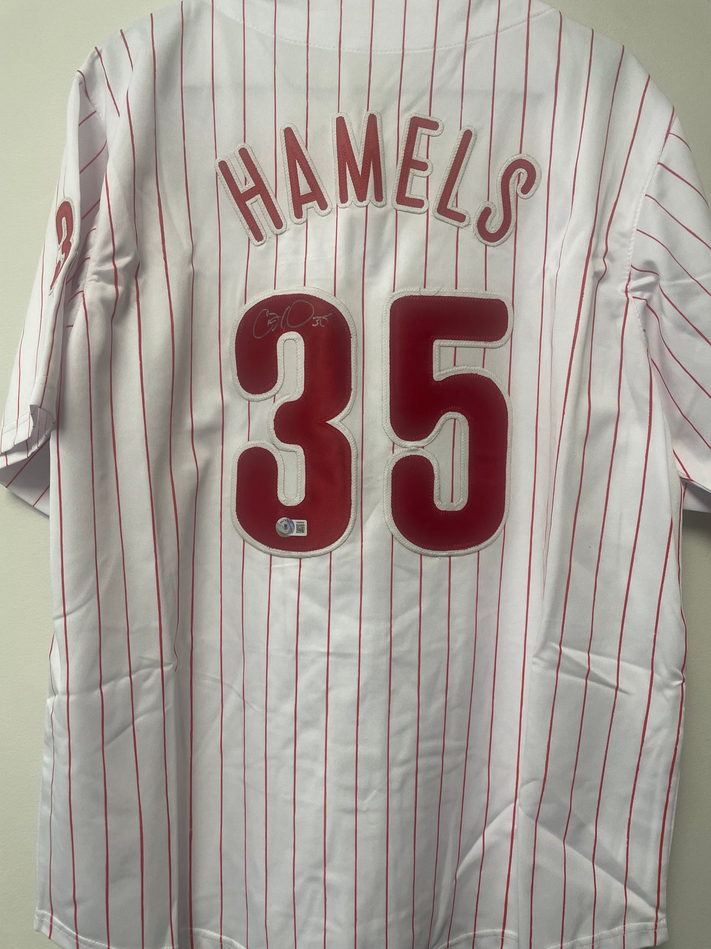 Cole Hamels Autographed Custom Jersey