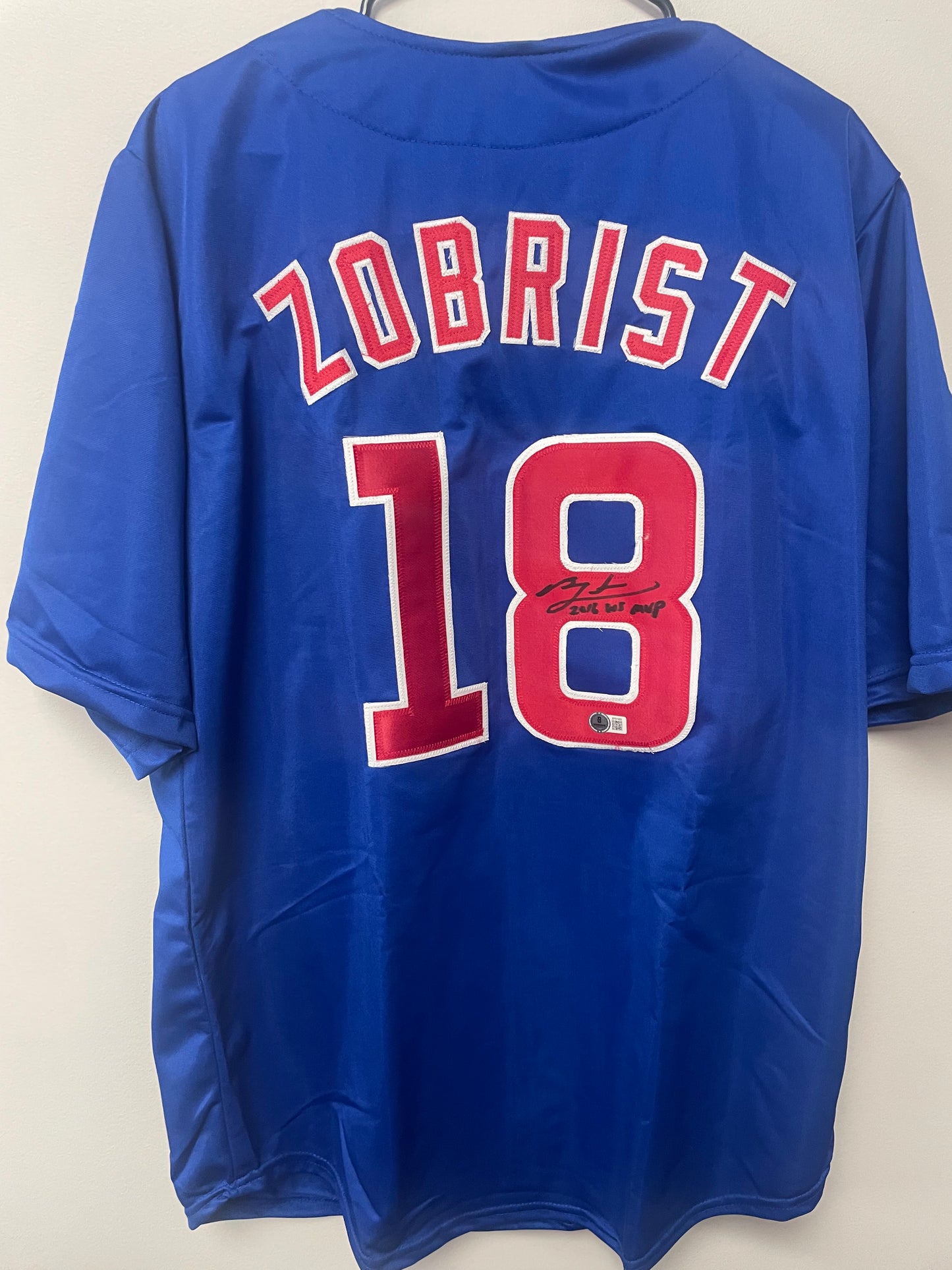 Ben Zobrist Autographed Custom Jersey