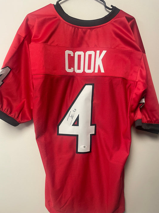 James Cook Autographed Custom Jersey