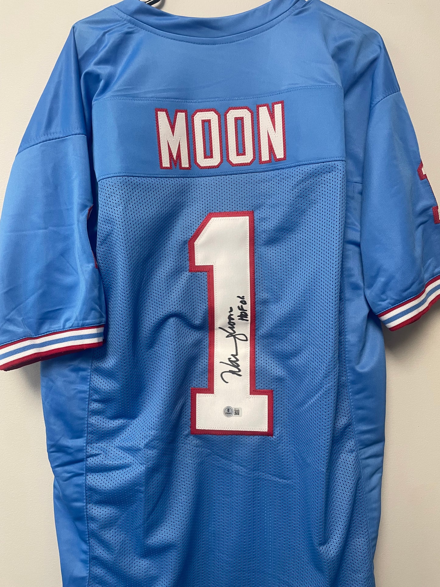 Warren Moon Autographed Custom Jersey