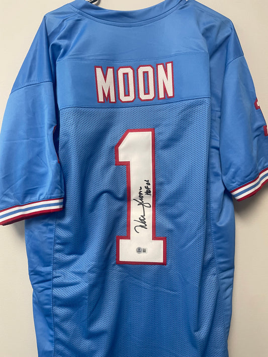 Warren Moon Autographed Custom Jersey