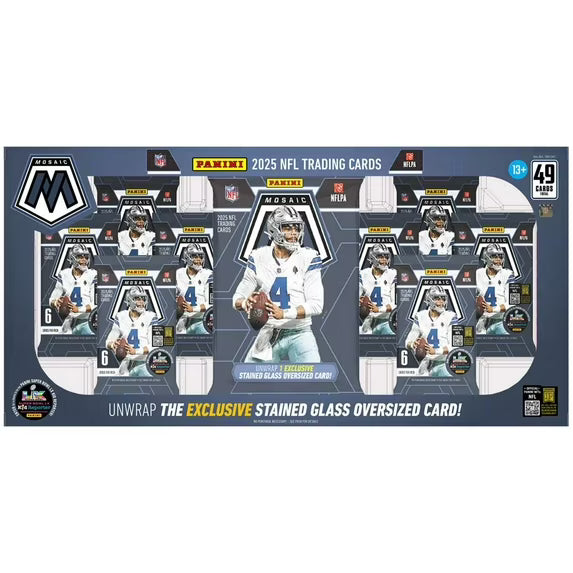 2025 Panini Mosaic Football Costco Bundle Box Stained Glass