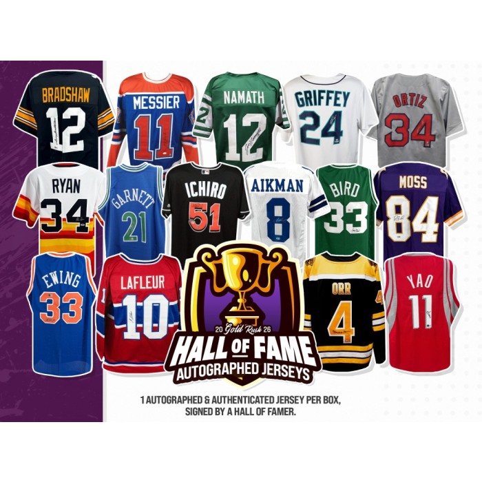 2026 Gold Rush Autographed Jersey Hall of Fame Edition Box
