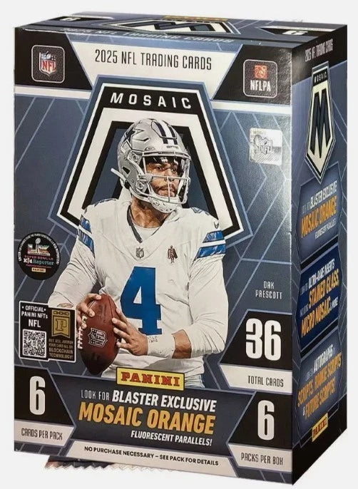 2025 Panini NFL Mosaic Football Trading Card Blaster Box