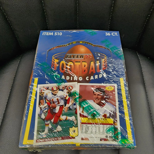 1992 Fleer Football Wax Box 36 Packs
