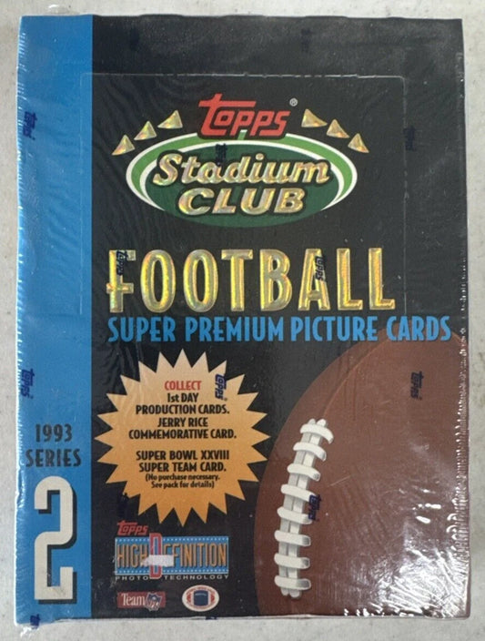 1993 Topps Football Stadium Club Series 2 Factory Sealed 24 Packs