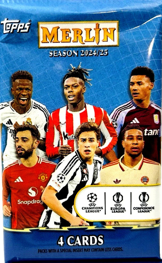 2024-25 Topps UEFA Club Competitions Merlin Soccer Blaster Pack