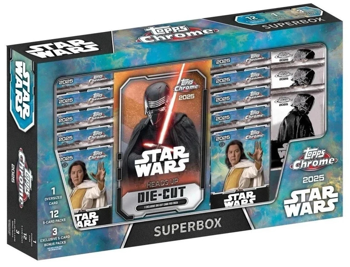 2025 Topps Chrome Star Wars Super Box Trading Cards