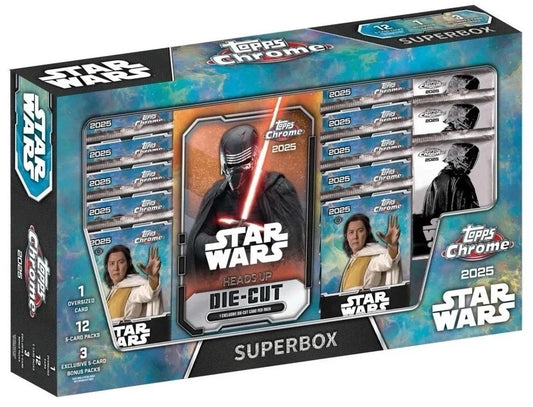 2025 Topps Chrome Star Wars Super Box Trading Cards
