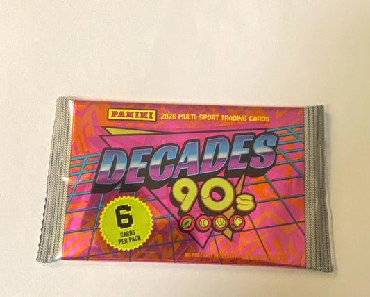 Panini Decades 90's 2026 Multi-Sport Trading Card Pack
